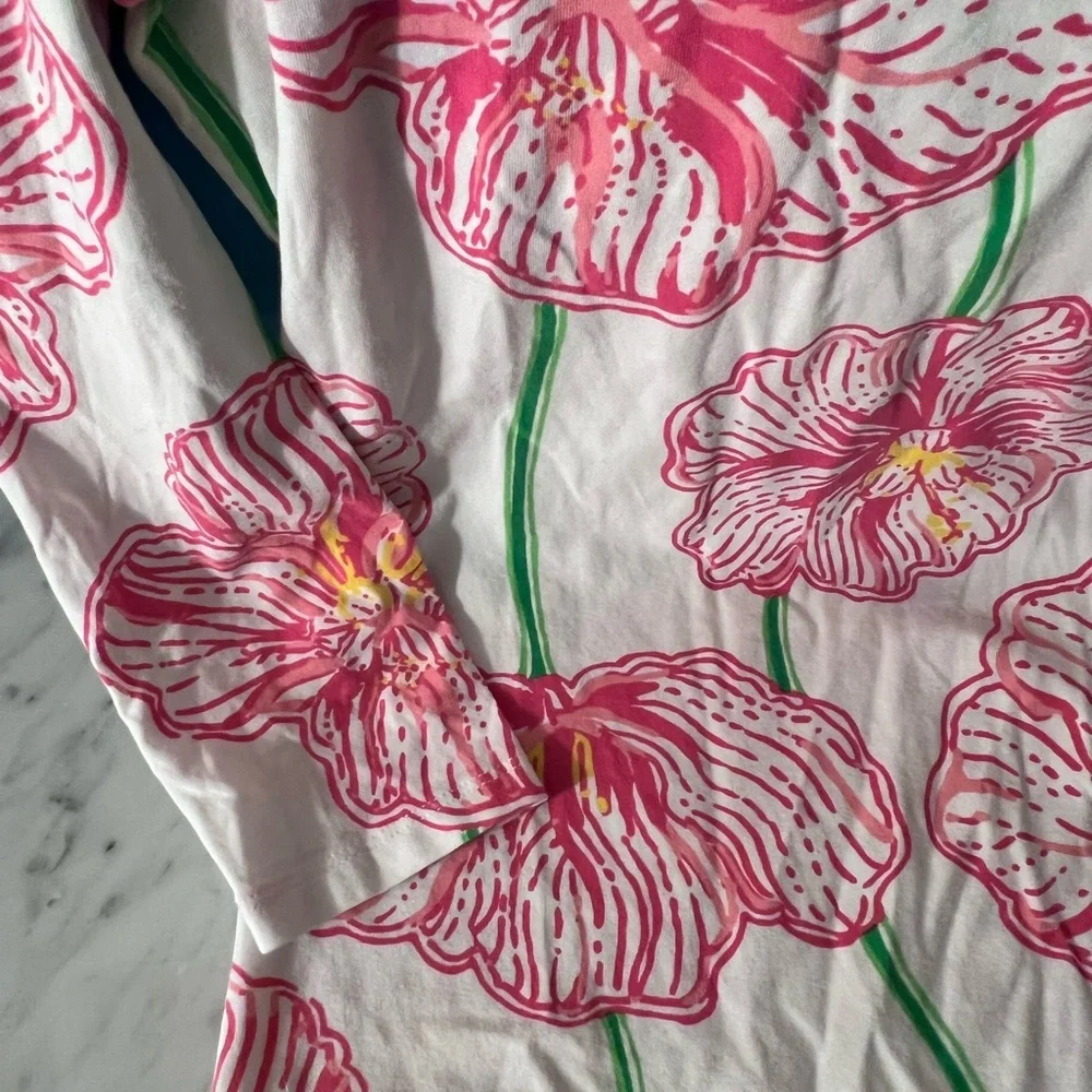 Andie top Lily Pulitzer Divine pink & Green. Orchid Top!! Huge size XS! - Picture 5 of 5